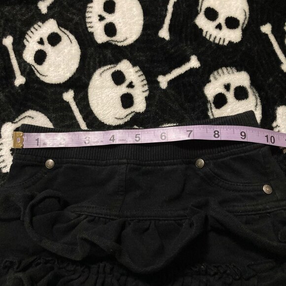 CALVIN KLEIN Little girl's black frilly tiered mini skirt ~ Goth kids size 4 5 6 - Picture 3 of 8